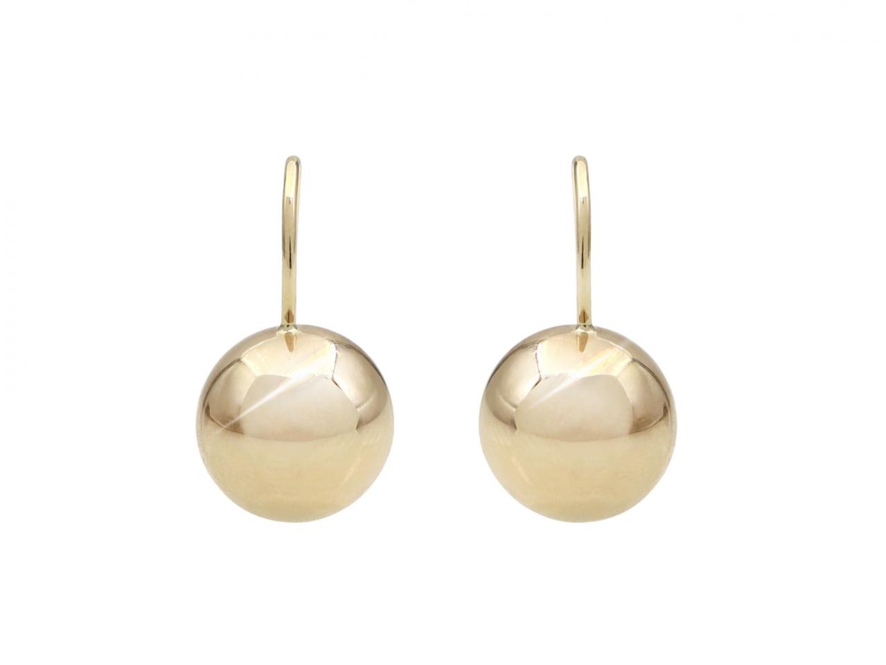 All Jewellery :: Small - Courtville 10mm Euroball earrings in 18kt ...