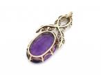 Edwardian Amethyst Pendant with Seed Pearls & Diamonds