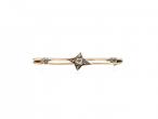 Antique diamond set star bar brooch in rose gold