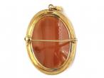 Vintage shell cameo pendant/brooch in 18kt yellow gold