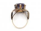 Vintage synthetic purple sapphire in 14kt yellow gold