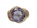 Vintage synthetic colour-change alexandrite in 14kt yellow gold