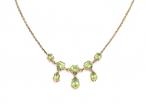Vintage 9kt yellow gold peridot necklace