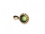 9kt yellow gold peridot and seed pearl pendant