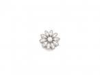Contemporary 18kt white gold and diamond flower pendant
