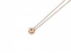 Rose gold and circular diamond cluster pendant