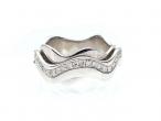 Vintage diamond set wave spin ring in 18kt white gold