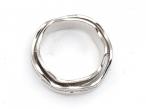 Vintage diamond set wave spin ring in 18kt white gold