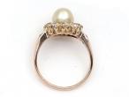 Victorian natural pearl and diamond coronet cluster ring