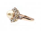 Victorian natural pearl and diamond coronet cluster ring