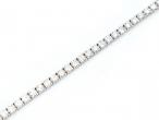 18kt white gold round brilliant cut diamond line bracelet