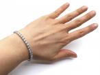 18kt white gold round brilliant cut diamond line bracelet