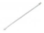 18kt white gold round brilliant cut diamond line bracelet