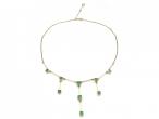 Vintage 18kt yellow gold and emerald spray necklace