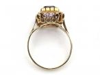 Vintage amethyst dress ring in 14kt yellow gold