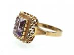 Vintage amethyst dress ring in 14kt yellow gold
