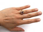 Vintage amethyst dress ring in 14kt yellow gold