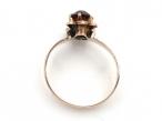 Antique garnet and seed pearl cluster ring in rose gold