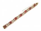 Antique synthetic ruby and 15kt yellow gold bracelet