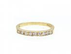 18kt yellow gold angular diamond set half eternity ring