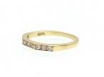 18kt yellow gold angular diamond set half eternity ring