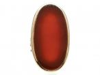 Vintage 9kt yellow gold carnelian dress ring
