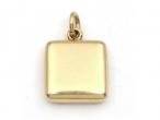 Victorian square locket in 18kt yellow gold