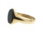 1924 oval bloodstone signet ring in 18kt yellow gold