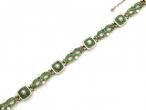 Antique seed pearl, green and white enamel 18kt yellow gold bracelet