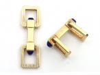 Piaget 18kt Yellow Gold & Lapis Lazuli Stirrup Cufflinks