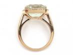 Sage green quartz and diamond dress ring 18kt rose gold