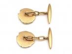 Art Nouveau whimsical woman cufflinks in 18kt gold