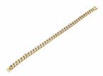 Vintage yellow gold close filed curb link bracelet