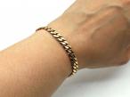 Vintage yellow gold close filed curb link bracelet