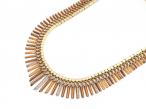 1940s diamond set fringed Cleopatra necklace in rose and yellow gold