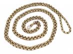 Oval belcher longuard chain in 9kt gold