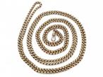 Petite close oval belcher longuard chain in 9kt yellow gold