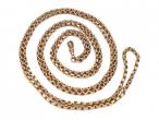 Antique 9kt rose gold belcher longuard chain