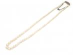 Graduating natural pearl necklace with diamond set clasp