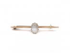 Victorian moonstone bar brooch in 9kt yellow gold