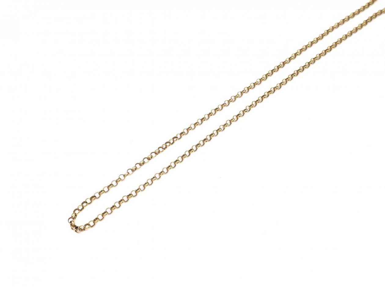Vintage 9kt yellow gold belcher chain