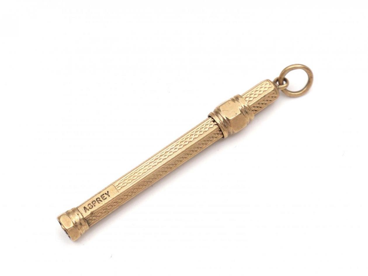 Asprey 9kt yellow gold vintage toothpick