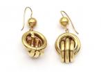 Victorian drop knot earrings in 9kt yellow gold