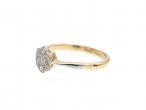 Antique diamond floral cluster in platinum and 18kt yellow gold
