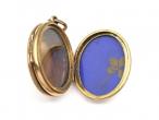 Antique 9kt yellow gold oval family locket