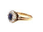 1890s sapphire and diamond oval coronet cluster ring