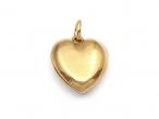 Victorian 15kt yellow gold petite blue enamel heart locket
