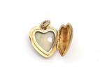 Victorian 15kt yellow gold petite blue enamel heart locket