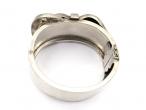 Antique sterling silver engraved buckle bangle