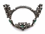 French Regency period silver coronet set with green and white paste